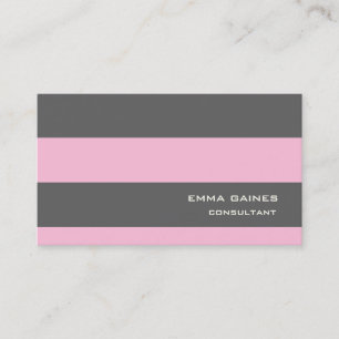 Carte De Visite Style tendance Gris Rose Professionnel