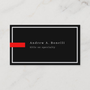 Carte De Visite Style tendance noir blanc rouge professionnel mode