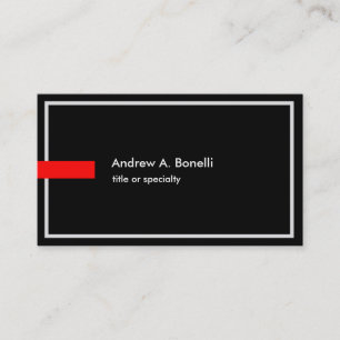 Carte De Visite Style tendance noir blanc rouge professionnel mode