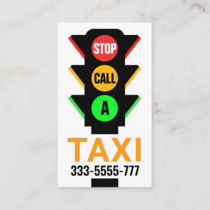 Carte De Visite Stylé Trafic Light Appels Taxi