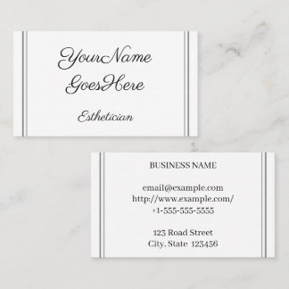 Carte De Visite Stylish & Chic Esthetician Business Card