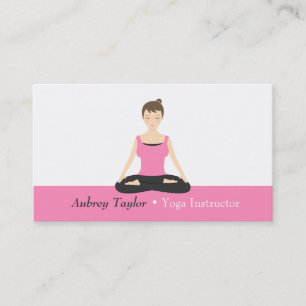 Carte De Visite Stylish Femme Wellness Yoga Instructeur