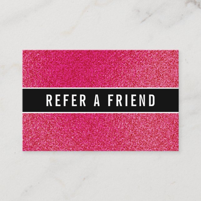 Carte De Visite Stylish parties scintillant de framboise Salon de  (Devant)