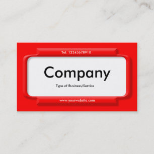Carte De Visite Stylish Red Panel - Red (FF0000)