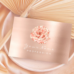 Carte De Visite Stylist Beauty Studio lux, blogueuse en or Rose