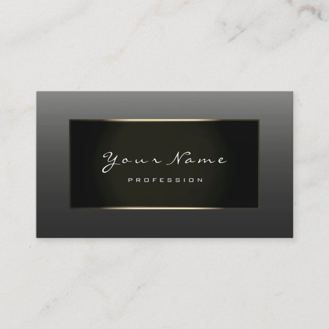 Carte De Visite Styliste Blogueur Mode Champagne Faux Gold Lower (Devant)