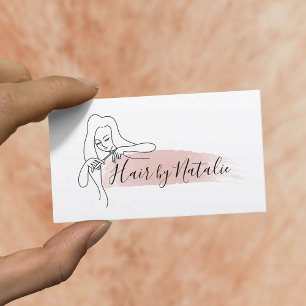 Carte De Visite Styliste cheveux minimaliste Dessin Beauté Salon