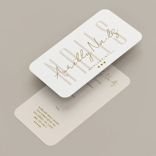 Carte De Visite Styliste Colorist Sand Minimal