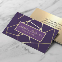 Styliste de beauté Geométrique Purple & Gold Hair