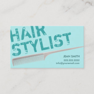 Carte De Visite Styliste de cheveux Moderne Téméraire Typographi