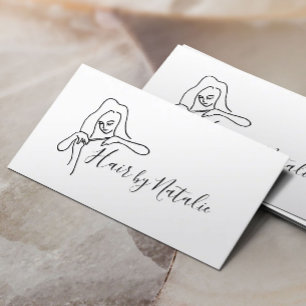 Carte De Visite Styliste de cheveux Salon de beauté minimaliste de
