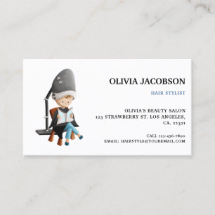 Carte De Visite Styliste De Cheveux Simple Mignonne Salon De Beaut