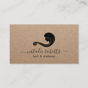 Carte De Visite Styliste de maquillage du logo de beauté Kraft