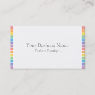 Carte De Visite Styliste de mode arc-en-ciel moderne minimaliste