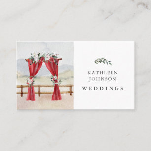 Carte De Visite Styliste des Mariages du rideau de fleurs d'hiver