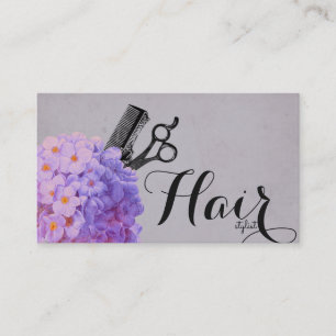 Carte De Visite styliste en coiffure vintage chic de calligraphie