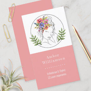 Carte De Visite Styliste Esthétique moderne Spa Élégant Chic Flora