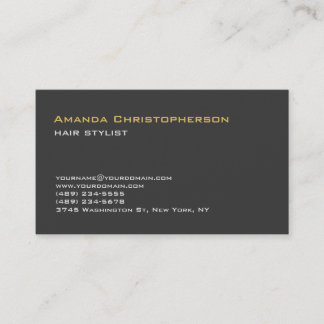 Carte De Visite Styliste exclusive de cheveux gris tendance