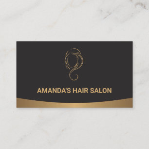 Carte De Visite Styliste Gold Black Glamor Cheveux et beauté