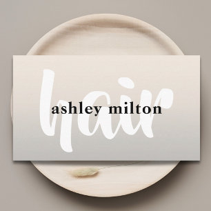 Carte De Visite Styliste minimaliste des cheveux argentés Faux