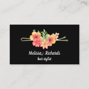 Carte De Visite Styliste moderne Hair Stylist Logo professionnel B