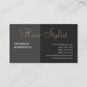 Carte De Visite Styliste moderne unique Red Grey cheveux