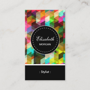 Carte De Visite Styliste - Motif de mosaïque coloré