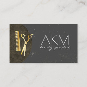 Carte De Visite Styliste Salon Monogramme Sophistiqué