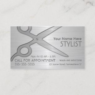 Carte De Visite Styliste Silver
