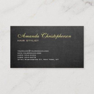 Carte De Visite Styliste tendance Chalkboard Grey Hair Styliste un