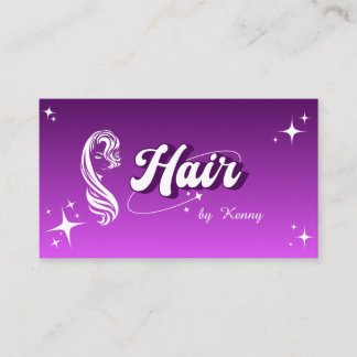 Carte De Visite Styliste tendance des cheveux roses Cute Modern Sa