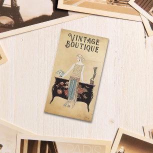 Carte De Visite Styliste vintage de la boutique de mode
