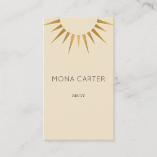 Carte de visite stylistique du soleil d'art déco