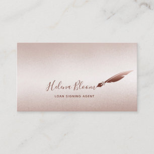 Carte De Visite Stylo amovible de l'agent de signature du prêt not