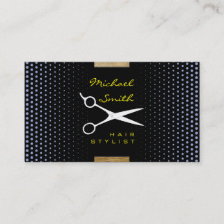 Carte De Visite Stylo Cheveux Moderne Voile Polka Dot