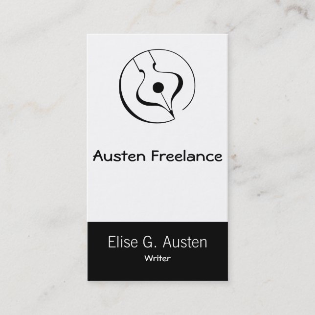 Carte De Visite Stylo-plume calligraphique (Devant)