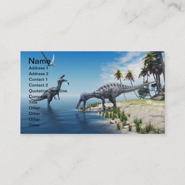 Carte de visite Suchomimus Dinosaurs (Devant)