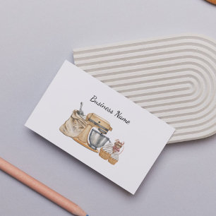 Carte De Visite Sucre artisanal boulangerie pâtisserie Mixer Cupca