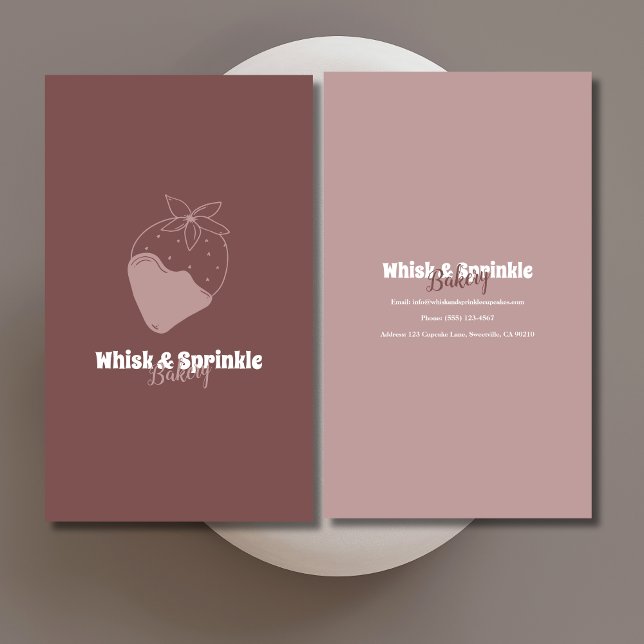 Carte De Visite Sucre Boulangerie Boutique Gâteaux Sur Mesure Choc (Créateur téléchargé)