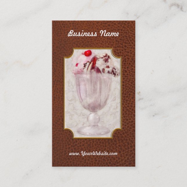 Carte De Visite Sucré - Crème glacée - Coupe glacée (Devant)