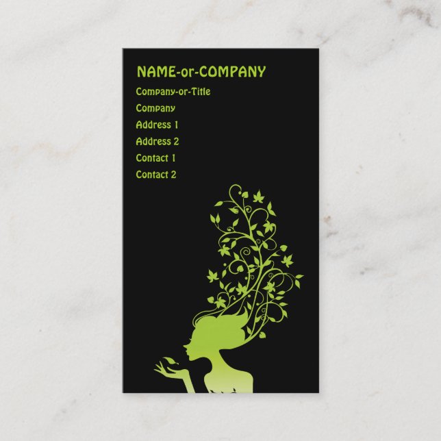 Carte De Visite sucre vert (Devant)