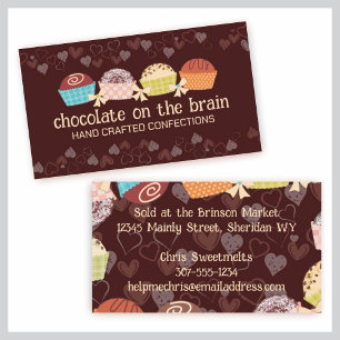 Carte De Visite Sucrerie faite sur commande de confections de