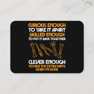 Carte De Visite Suffisamment Curieux Pour L'Empêcher Auto Garage M