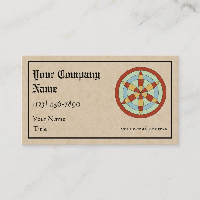 Carte De Visite Suffolk Hexafoil (Daisy Wheel) Witch Mark (Devant)