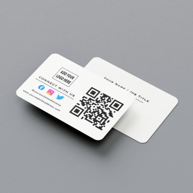 Carte De Visite Suivez L'Analyse Pour Vous Connecter Avec Nous QR  (Créateur téléchargé)