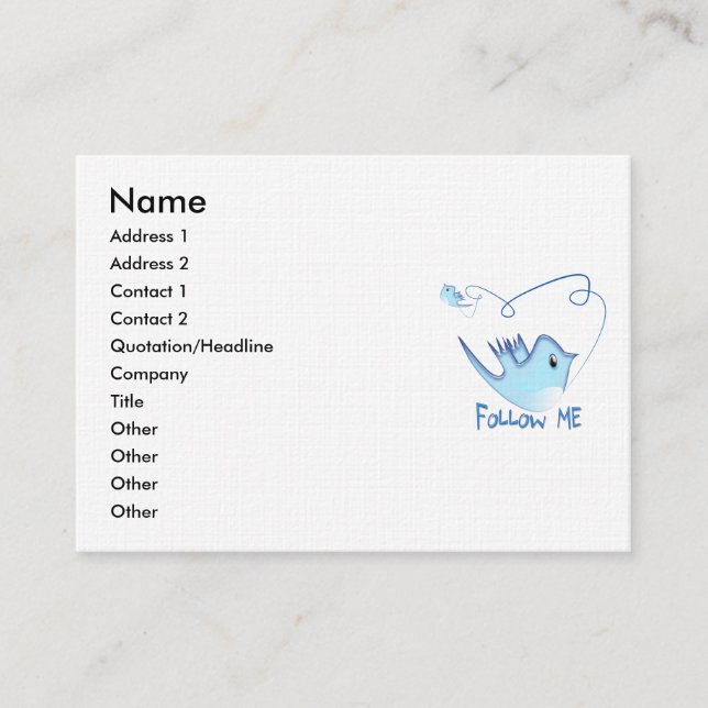 Carte De Visite Suivez-moi (Devant)