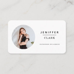 Carte De Visite suivez-moi Instagram minimaliste médias sociaux