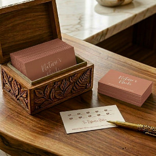 Carte De Visite Suivi de fidélité de la boutique d'ongles en terre