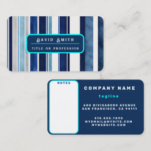 Carte De Visite Summer Navy Blue Popular Boat Stripes Collection