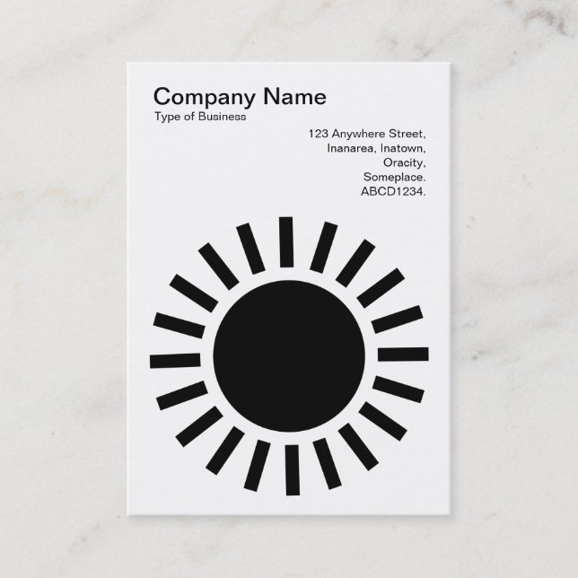 Carte De Visite Sun 01 - Noir sur blanc (Devant)